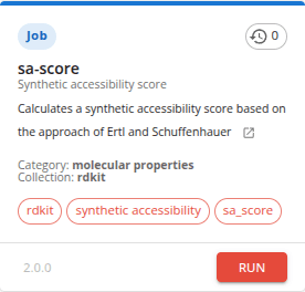 A job card in the Run catalogue